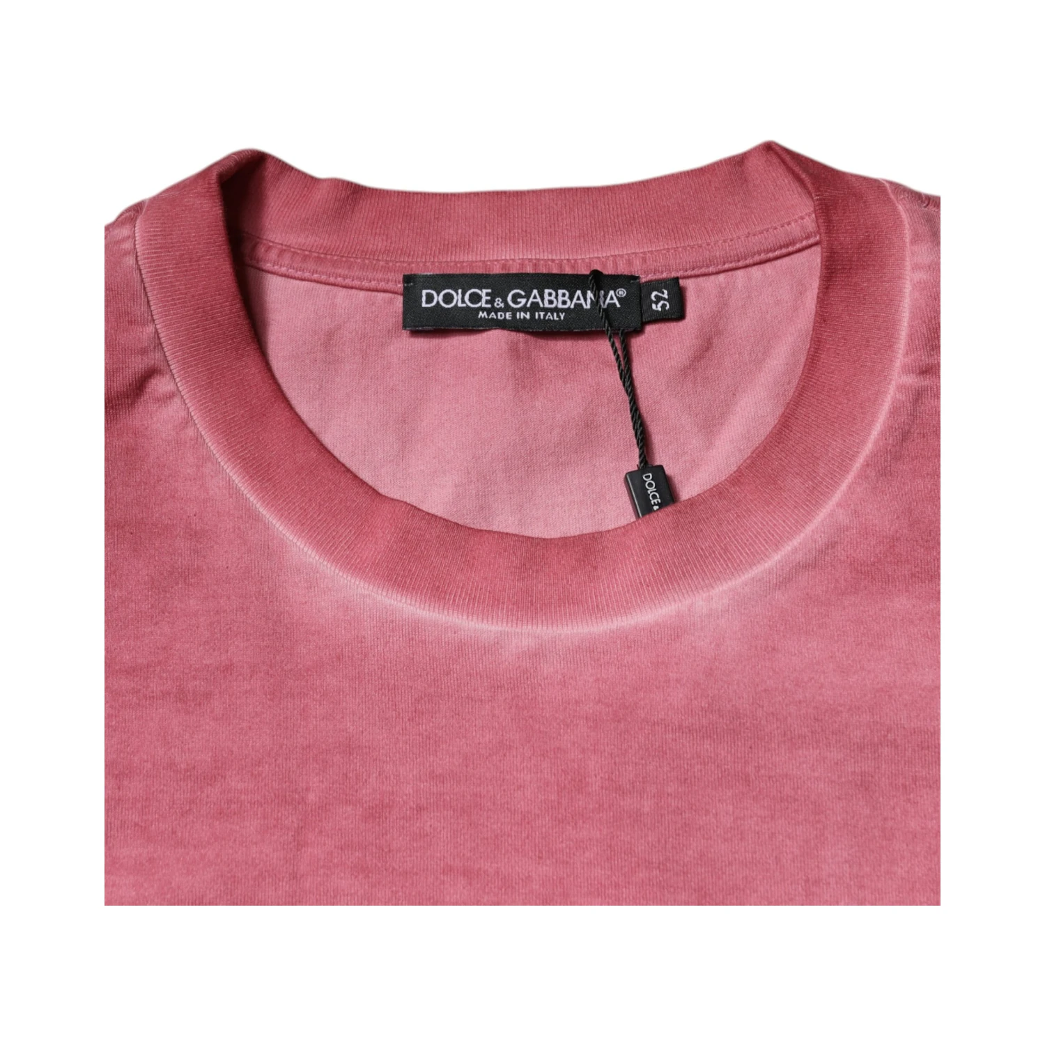 Pink Logo Print Cotton Crew Neck T-shirt