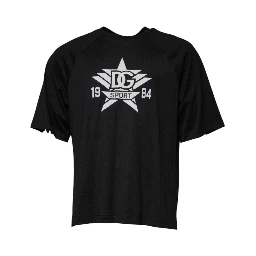 Black Logo Print Cotton Crew Neck T-shirt