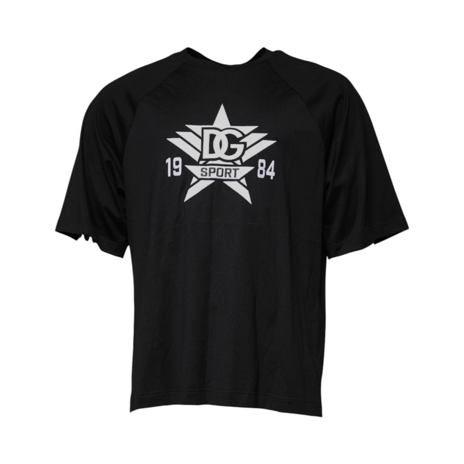 Black Logo Print Cotton Crew Neck T-shirt