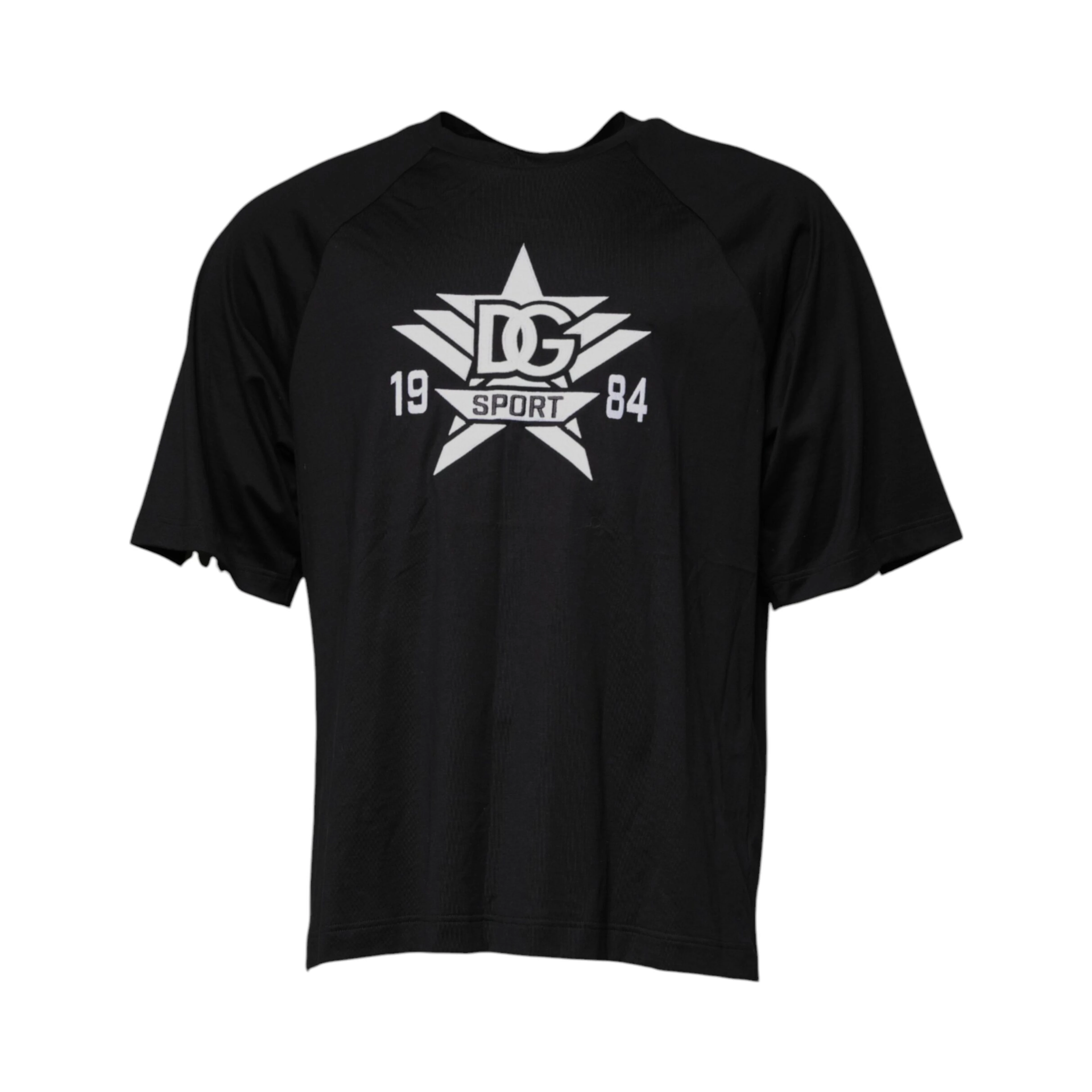 Black Logo Print Cotton Crew Neck T-shirt