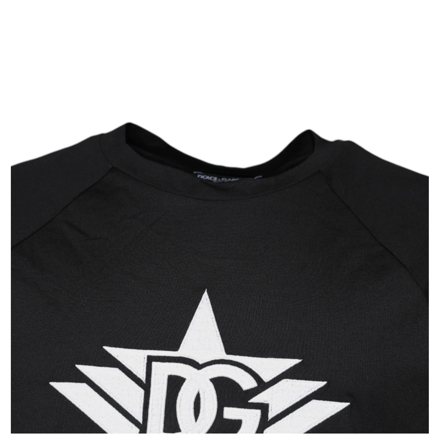 Black Logo Print Cotton Crew Neck T-shirt