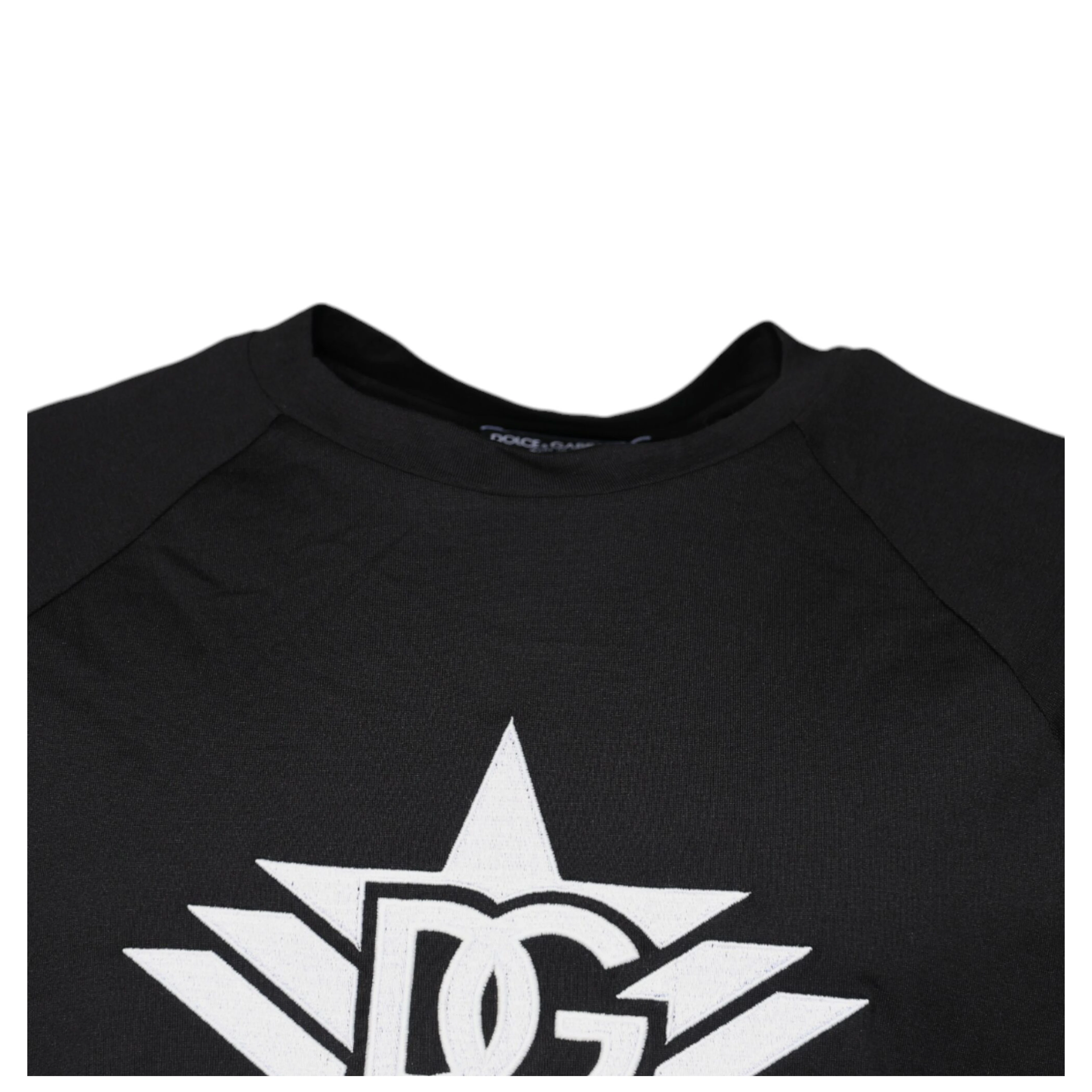 Black Logo Print Cotton Crew Neck T-shirt
