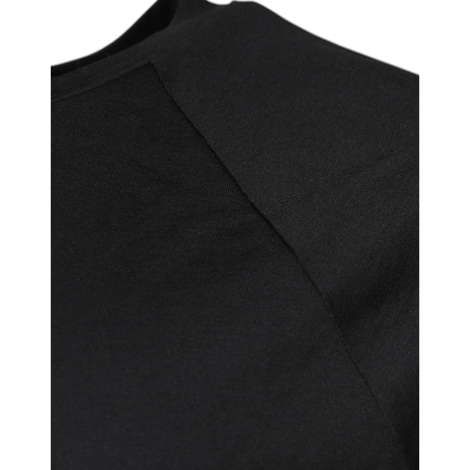 Black Logo Print Cotton Crew Neck T-shirt