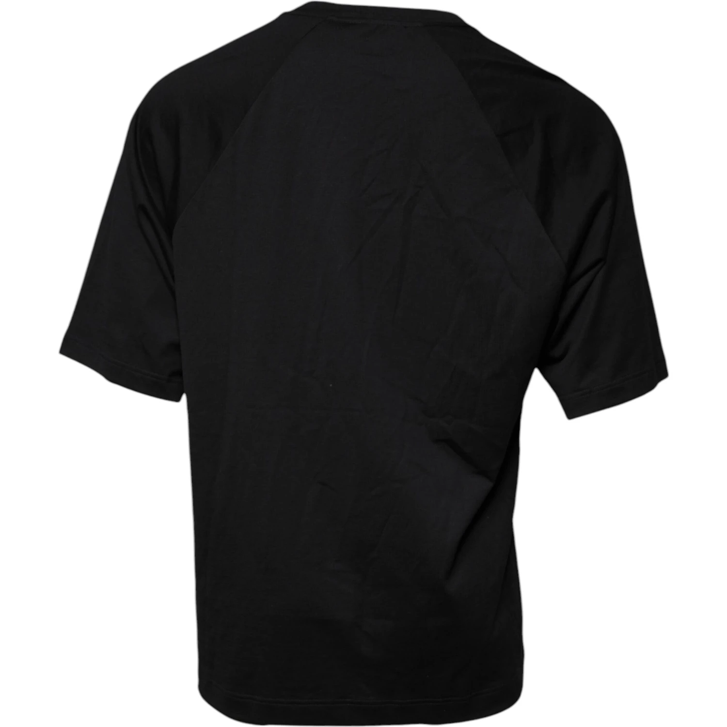 Black Logo Print Cotton Crew Neck T-shirt