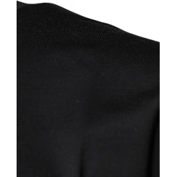 Black DG Logo Print Cotton Crew Neck T-shirt