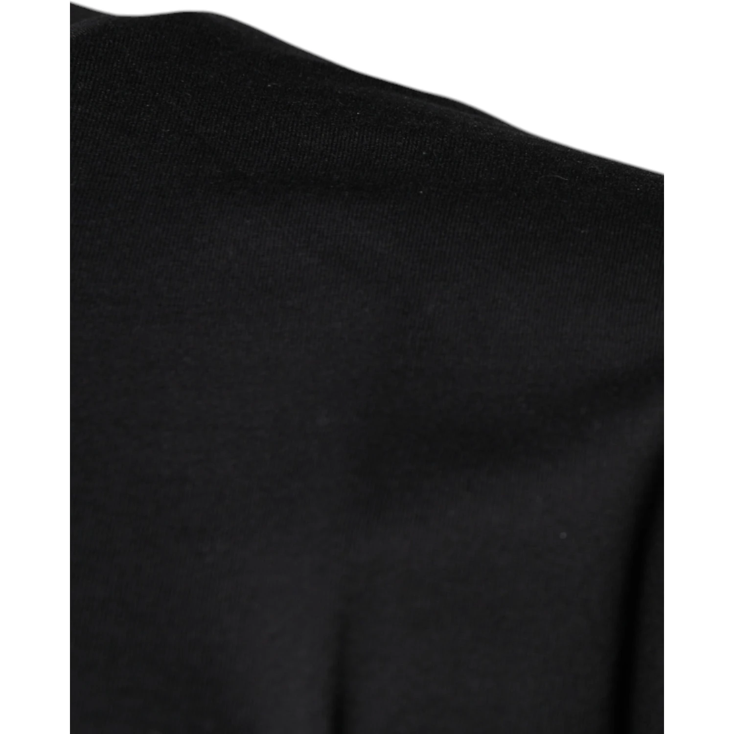 Black DG Logo Print Cotton Crew Neck T-shirt