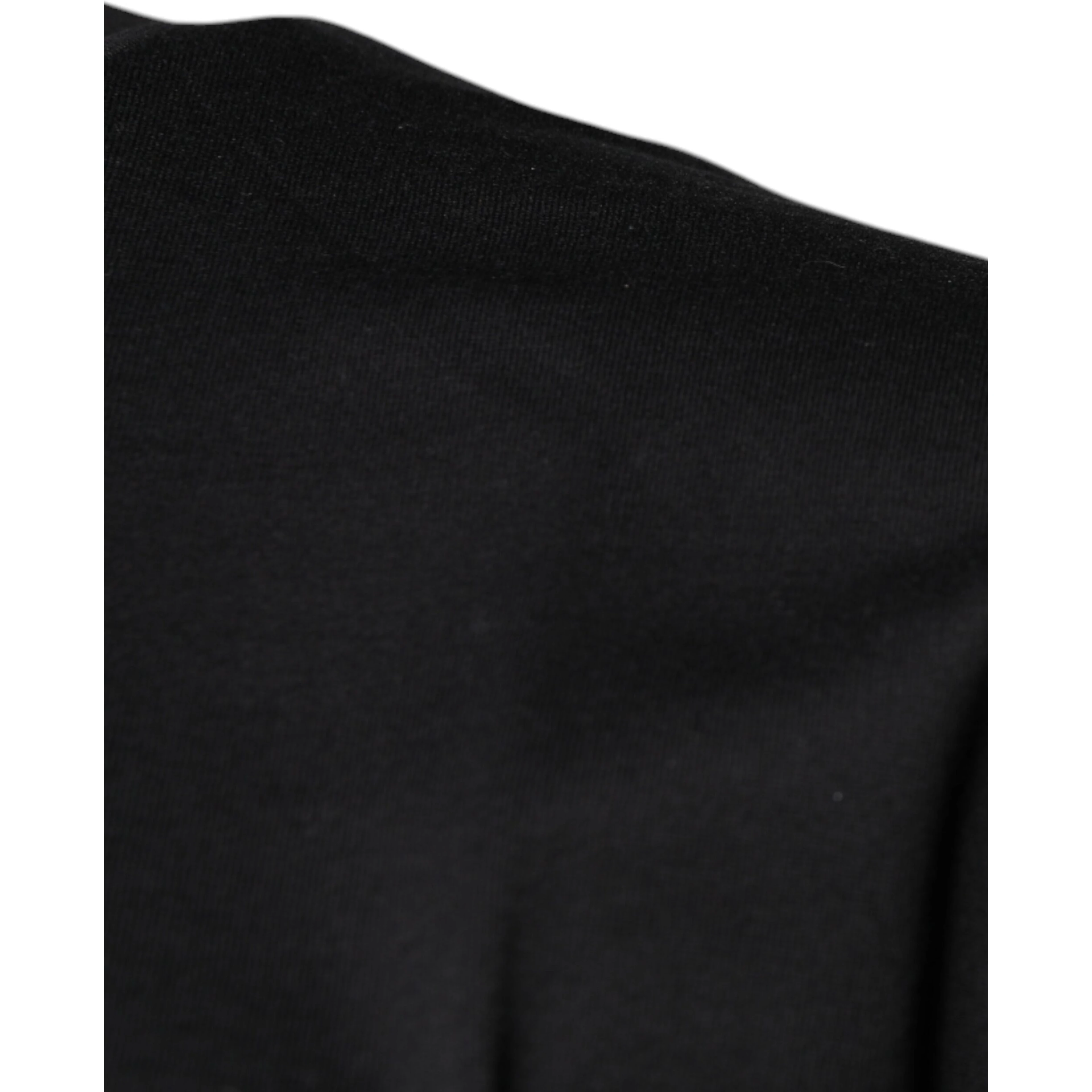 Black DG Logo Print Cotton Crew Neck T-shirt