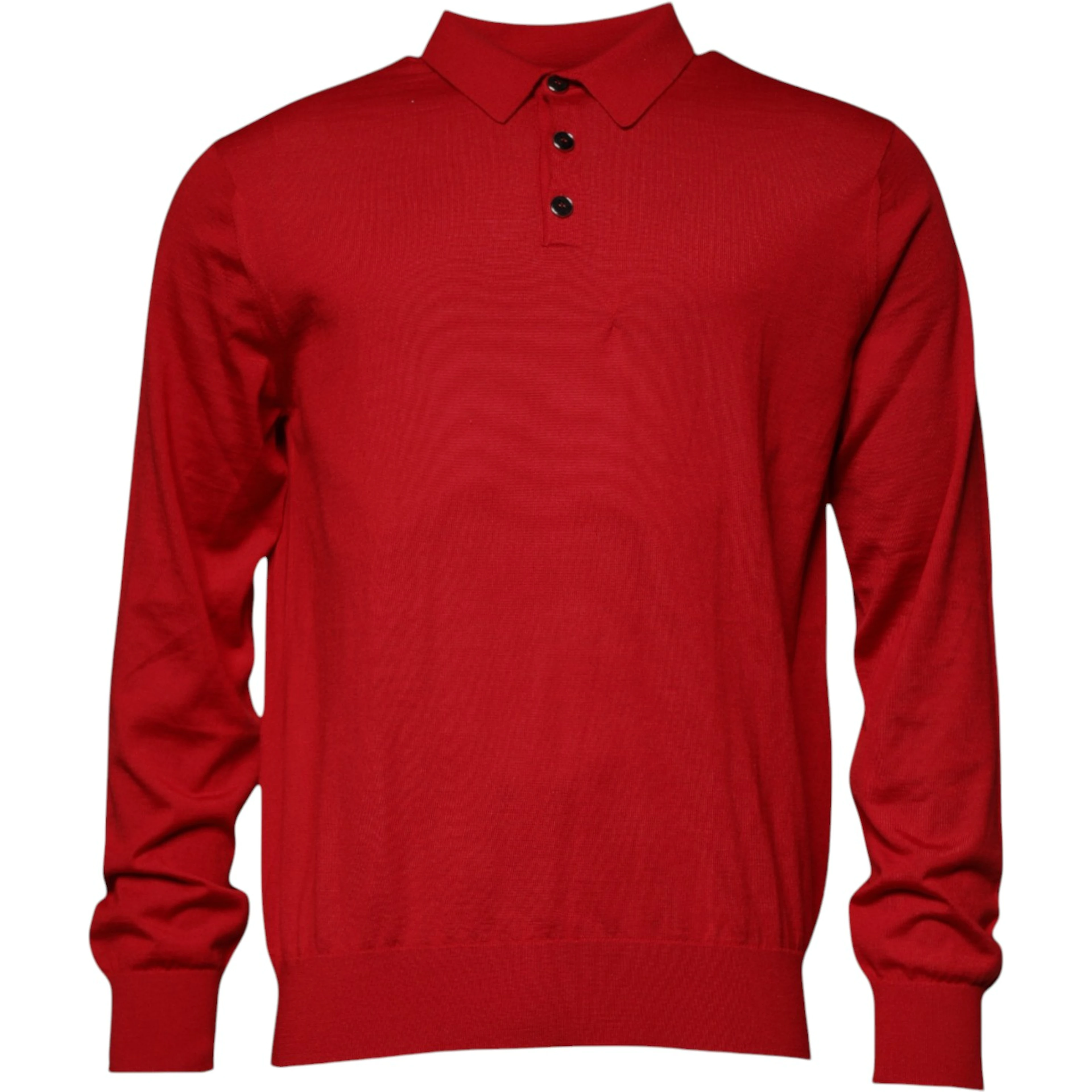Red Cashmere Collared Pullover Sweater