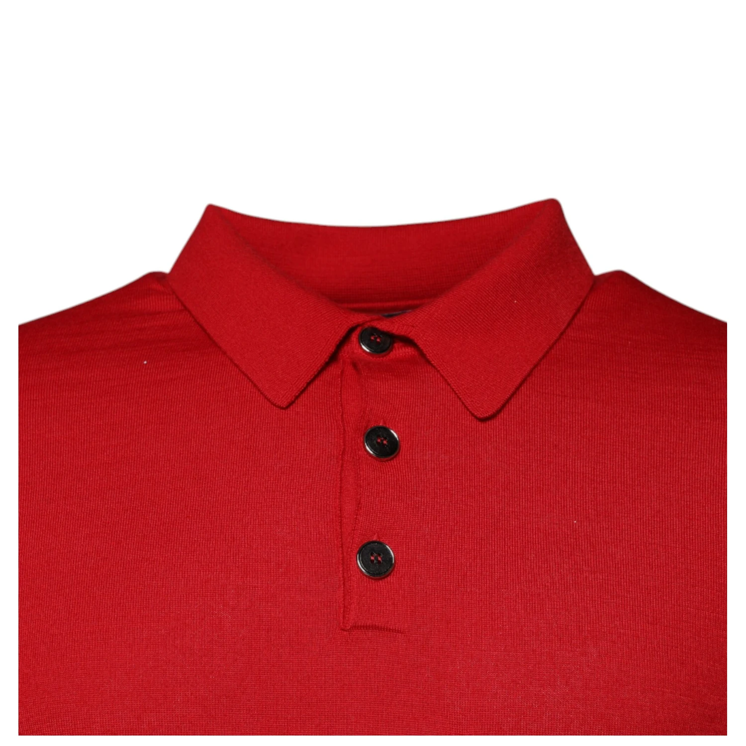 Red Cashmere Collared Pullover Sweater