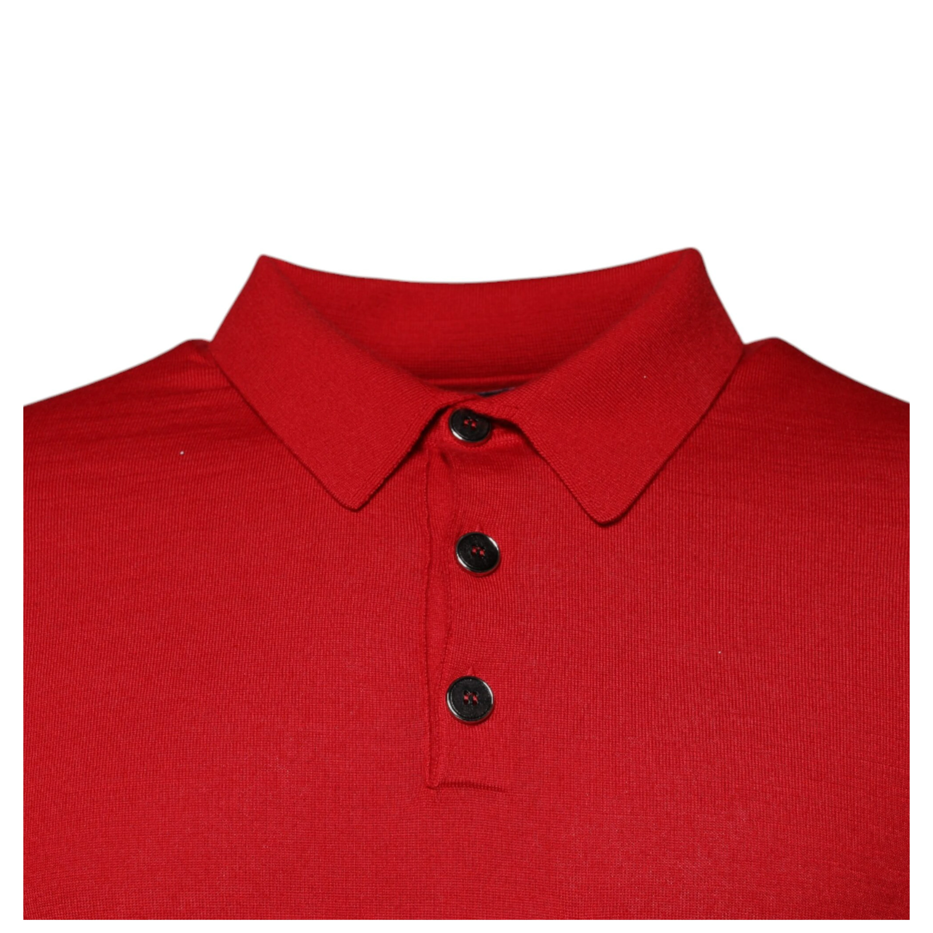 Red Cashmere Collared Pullover Sweater