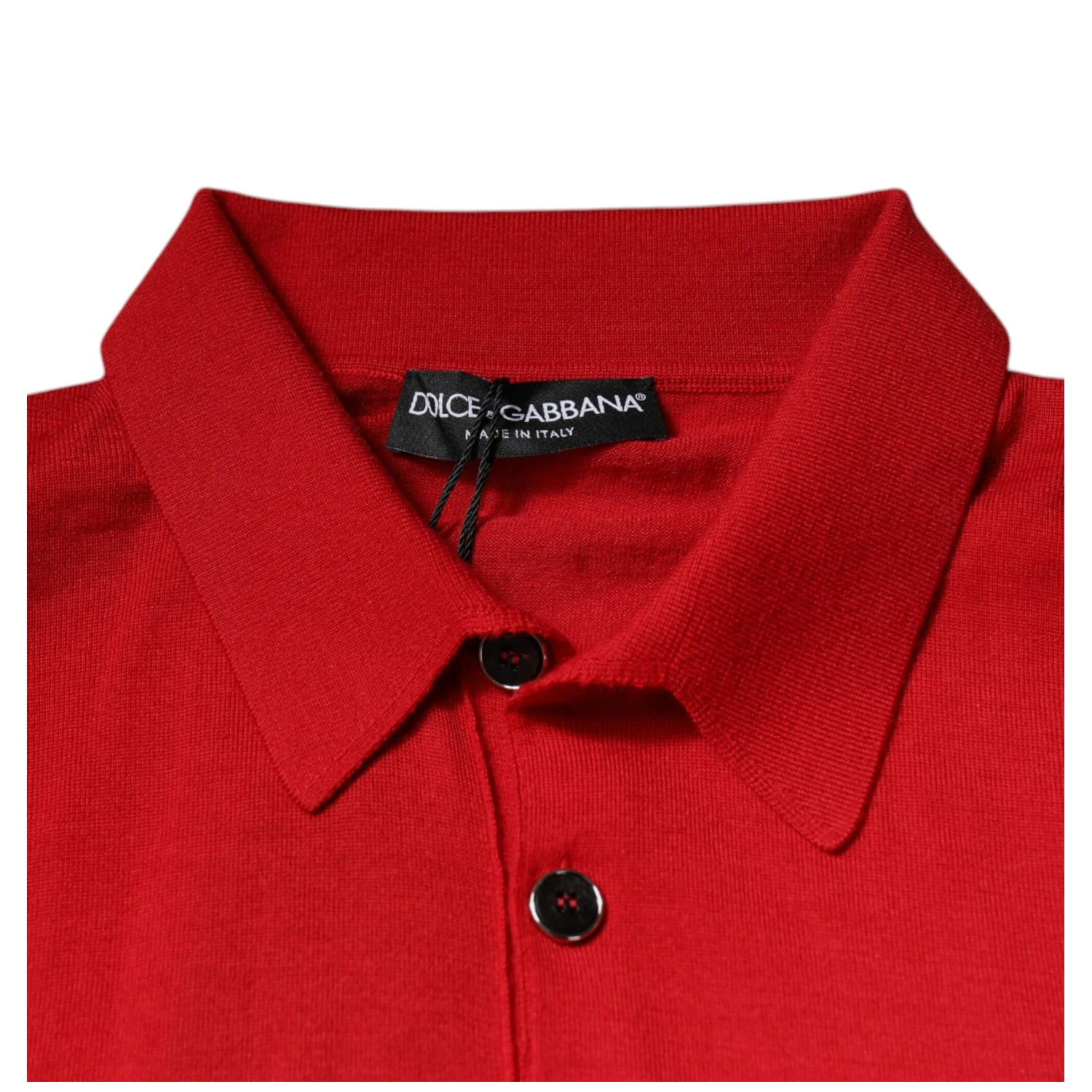 Red Cashmere Collared Pullover Sweater