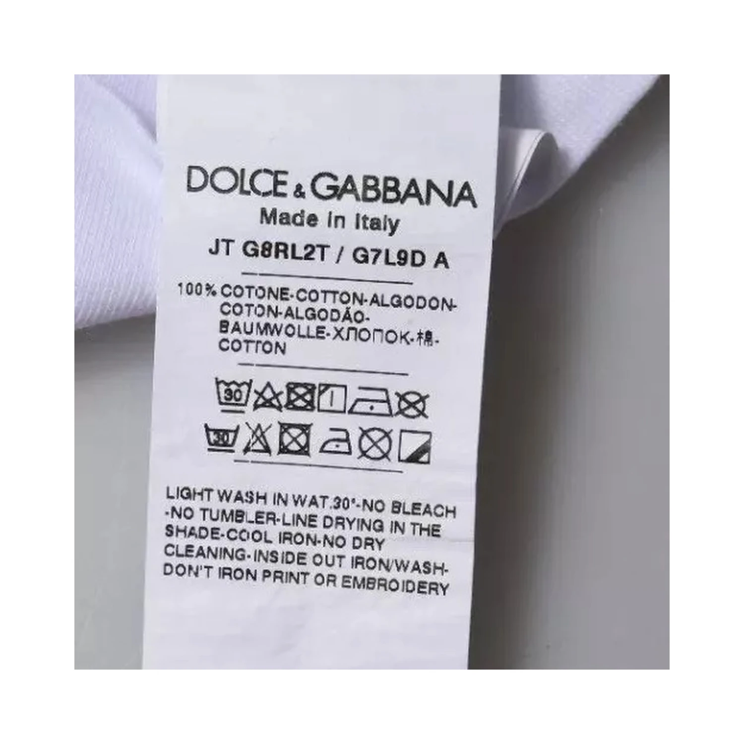White Logo Print Cotton Crew Neck T-shirt