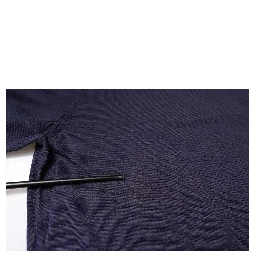 Blue Silk Collared Short Sleeves Polo T-shirt