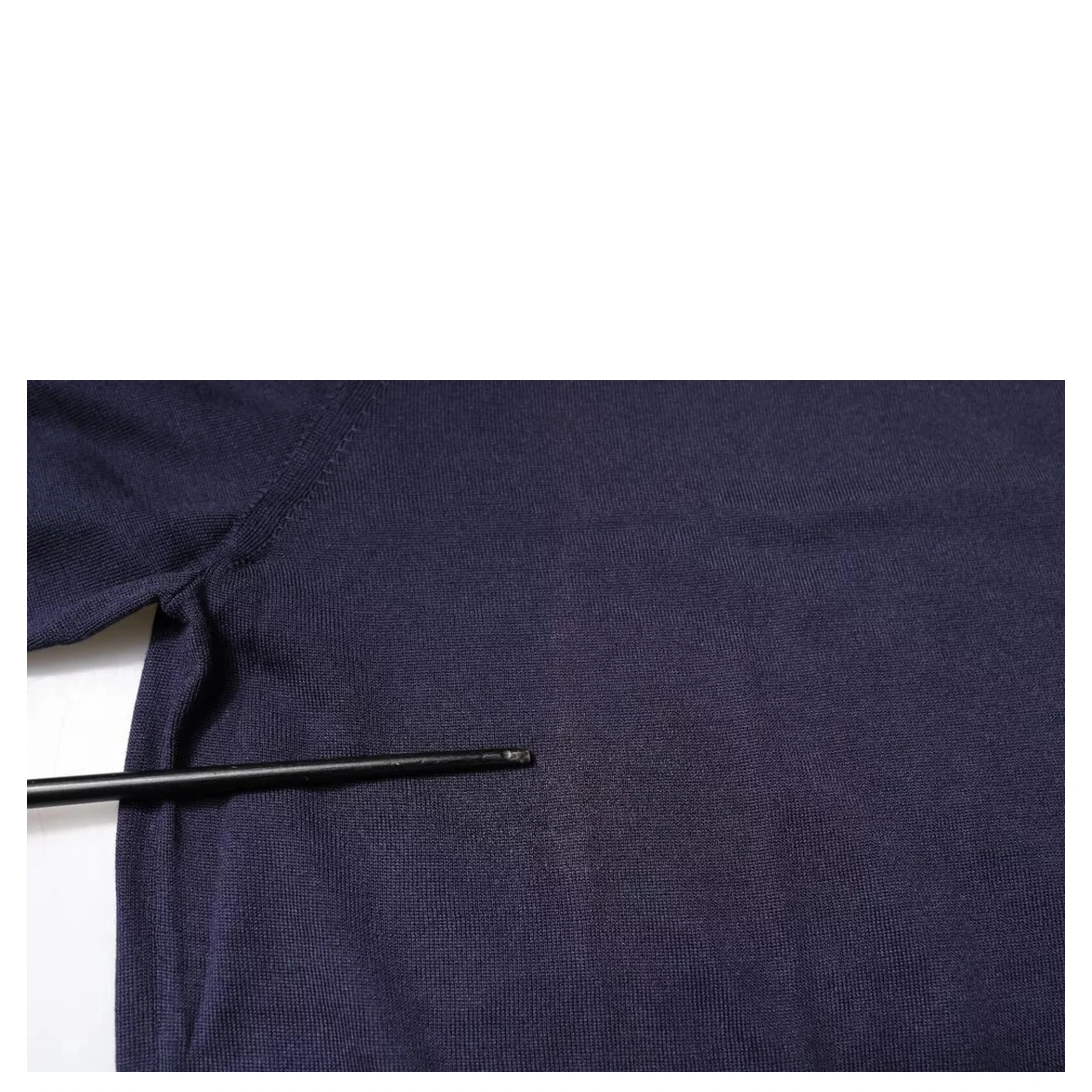 Blue Silk Collared Short Sleeves Polo T-shirt