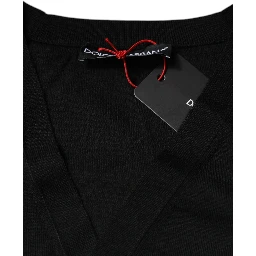 Black Cashmere Button Down Cardigan Sweater