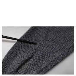 Gray Wool Logo Turtleneck Pullover Sweater