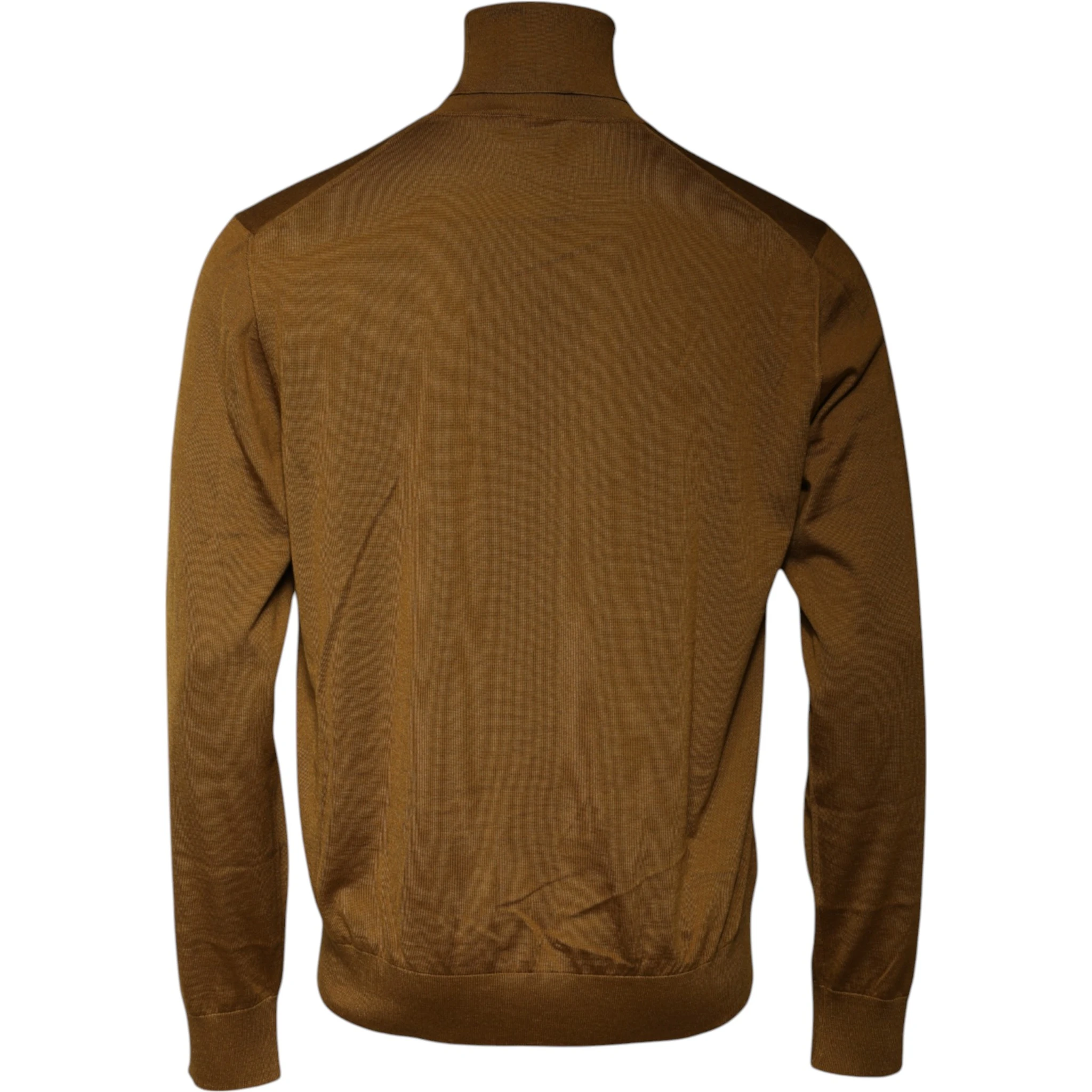 Brown Cashmere Turtleneck Pullover Sweater
