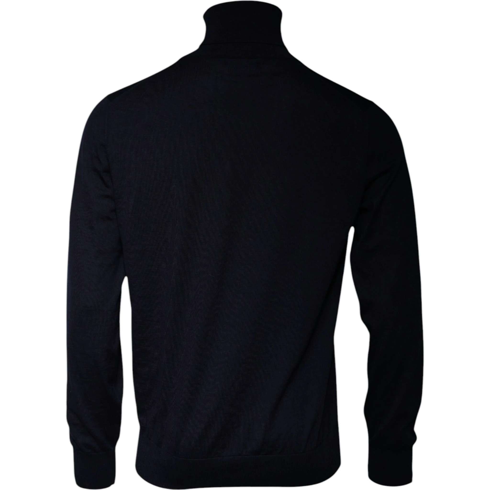 Blue Cashmere Turtleneck Pullover Sweater