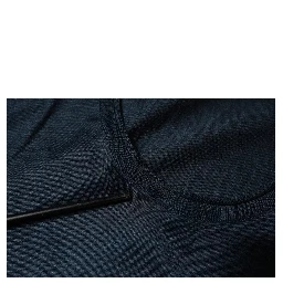 Dark Blue Silk Crew Neck Short Sleeve T-shirt