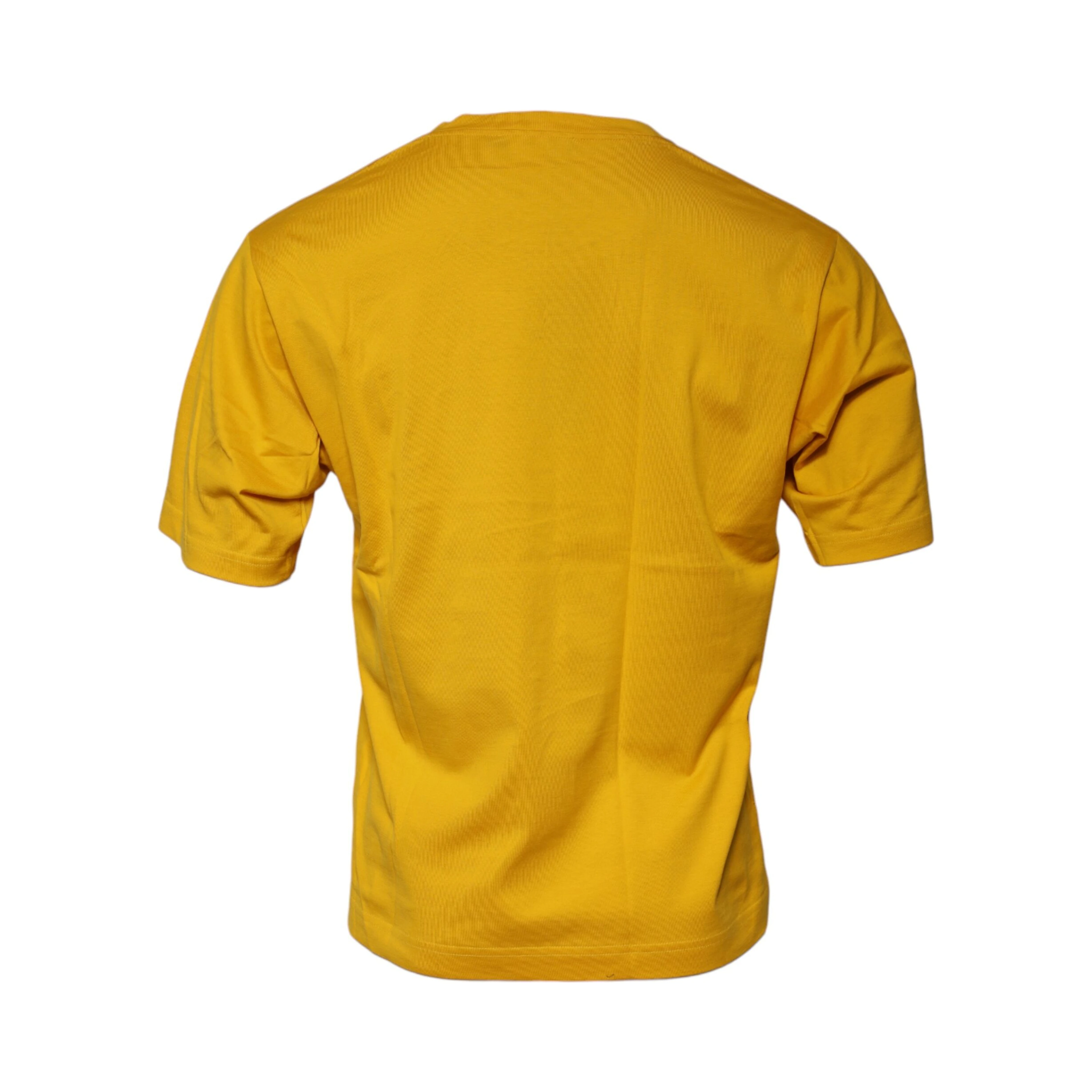 Dark Yellow Logo Crew Neck Short Sleeves T-shirt