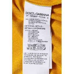 Dark Yellow Logo Crew Neck Short Sleeves T-shirt