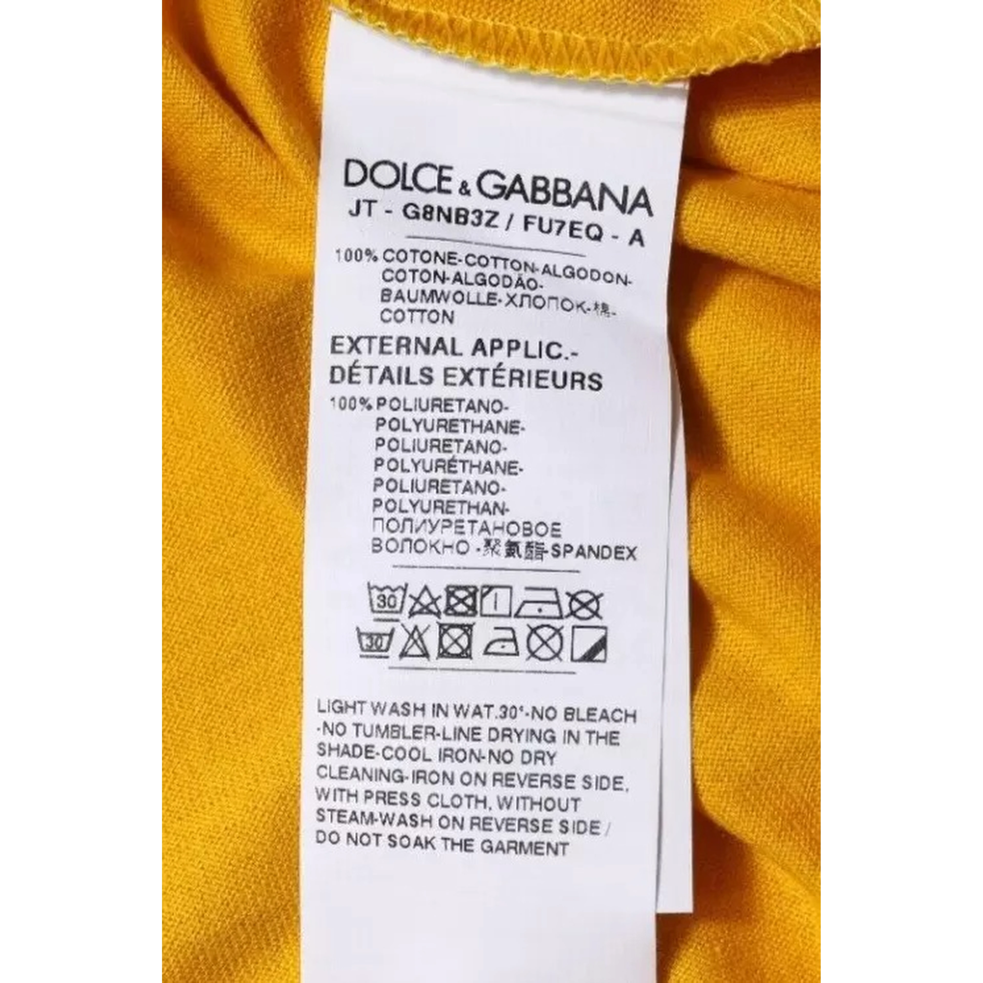 Dark Yellow Logo Crew Neck Short Sleeves T-shirt