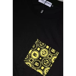 Black Logo Print Cotton Short Sleeve T-shirt
