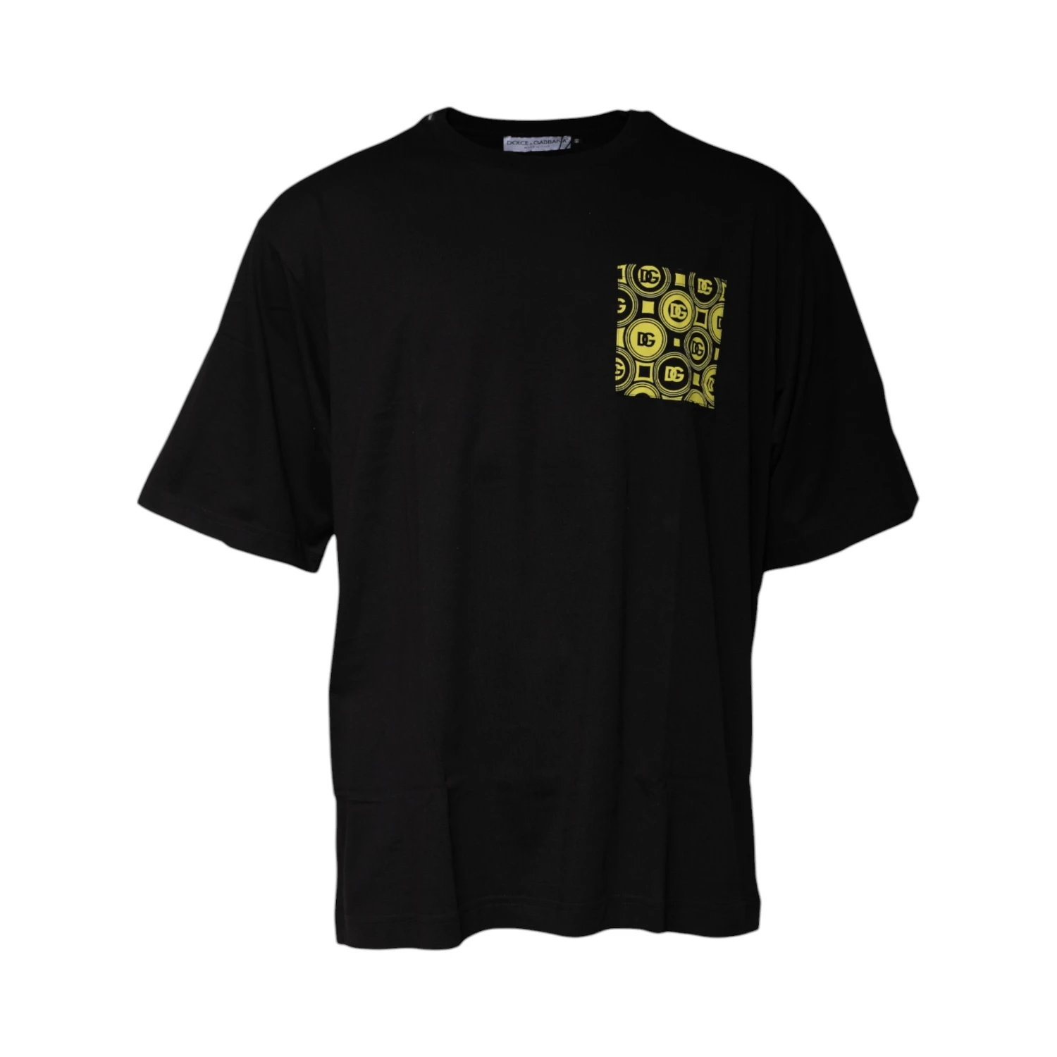 Black Logo Print Cotton Short Sleeves T-shirt