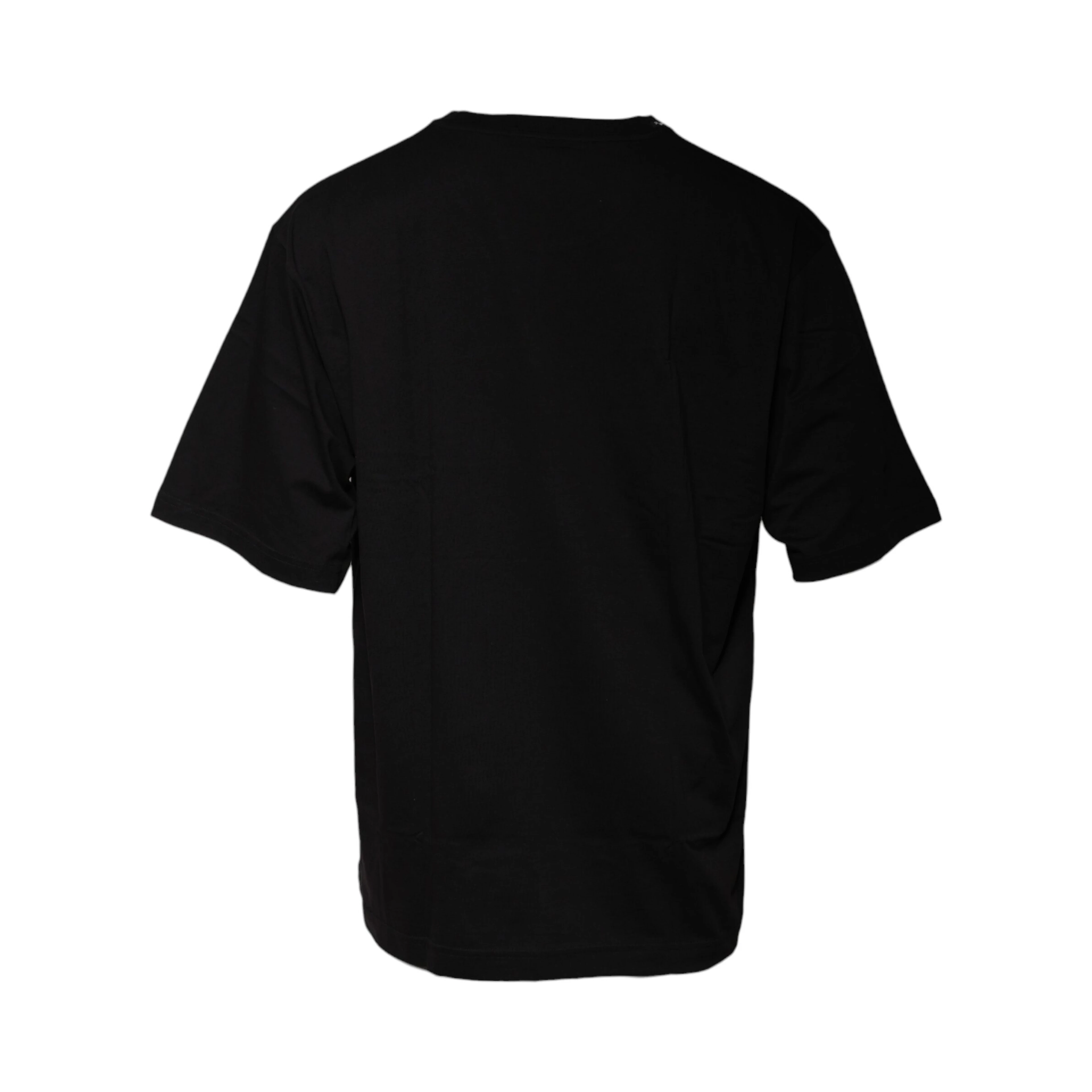 Black Logo Print Cotton Short Sleeves T-shirt