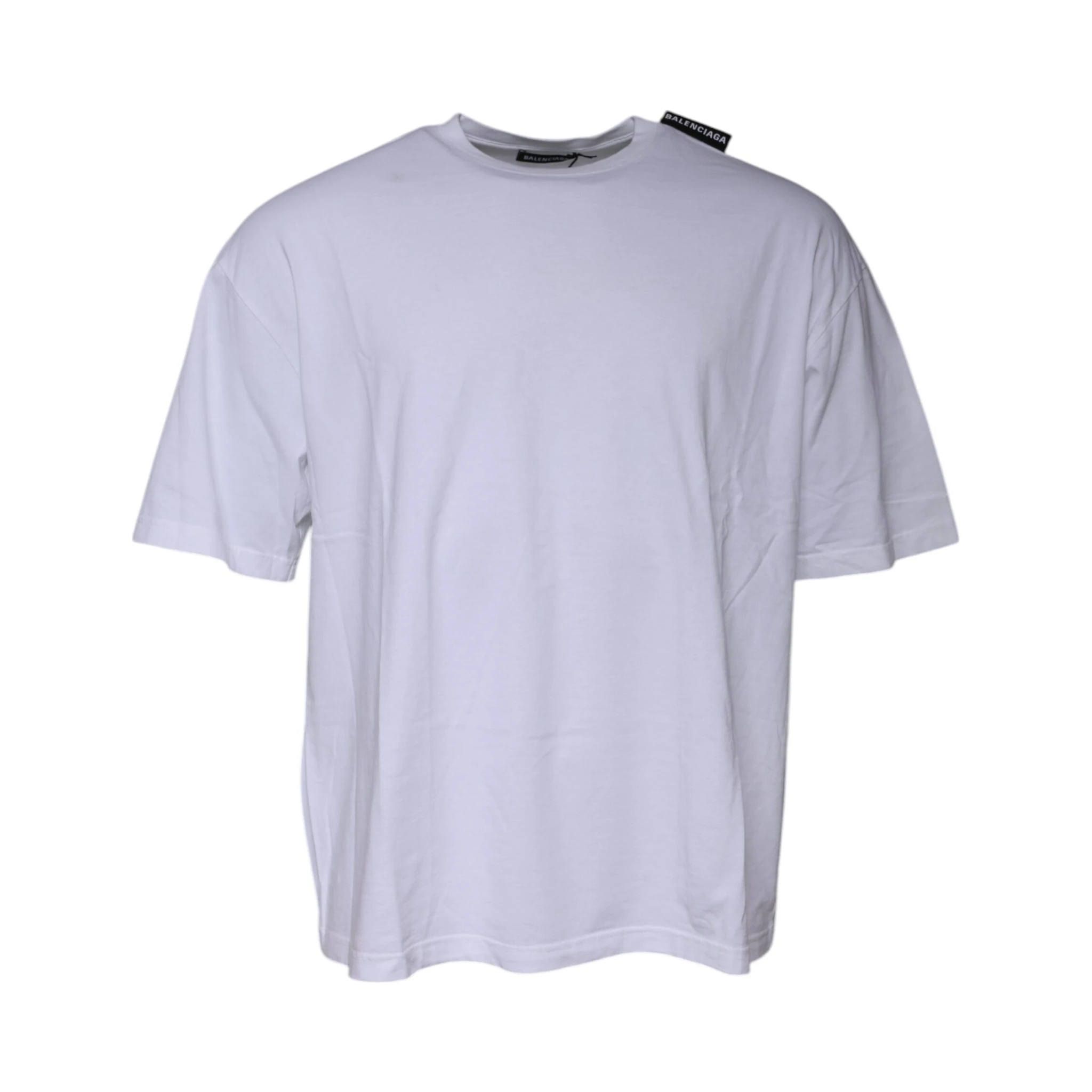 White Logo Cotton Jersey Crew Neck Short Sleeves T-shirt