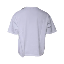 White Logo Cotton Jersey Crew Neck Short Sleeves T-shirt