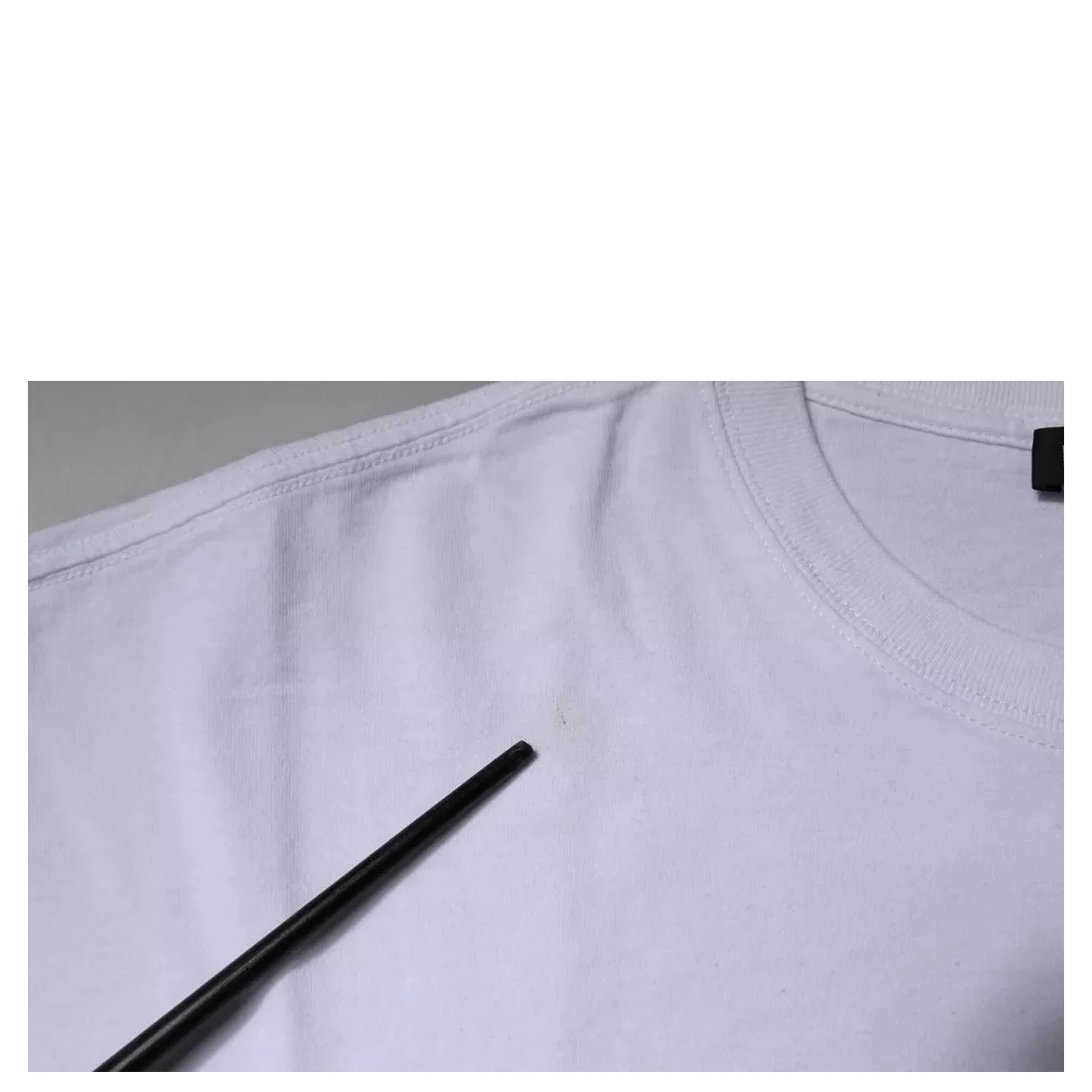 White Logo Cotton Jersey Crew Neck Short Sleeves T-shirt