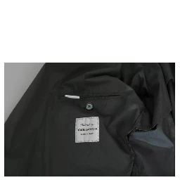 Gray Cotton Single Breasted Formal Blazer