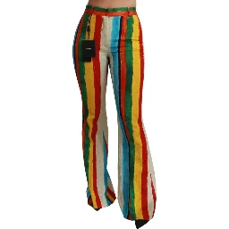 Multicolor Flared Riga Pittorica Pants