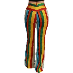 Multicolor Flared Riga Pittorica Pants