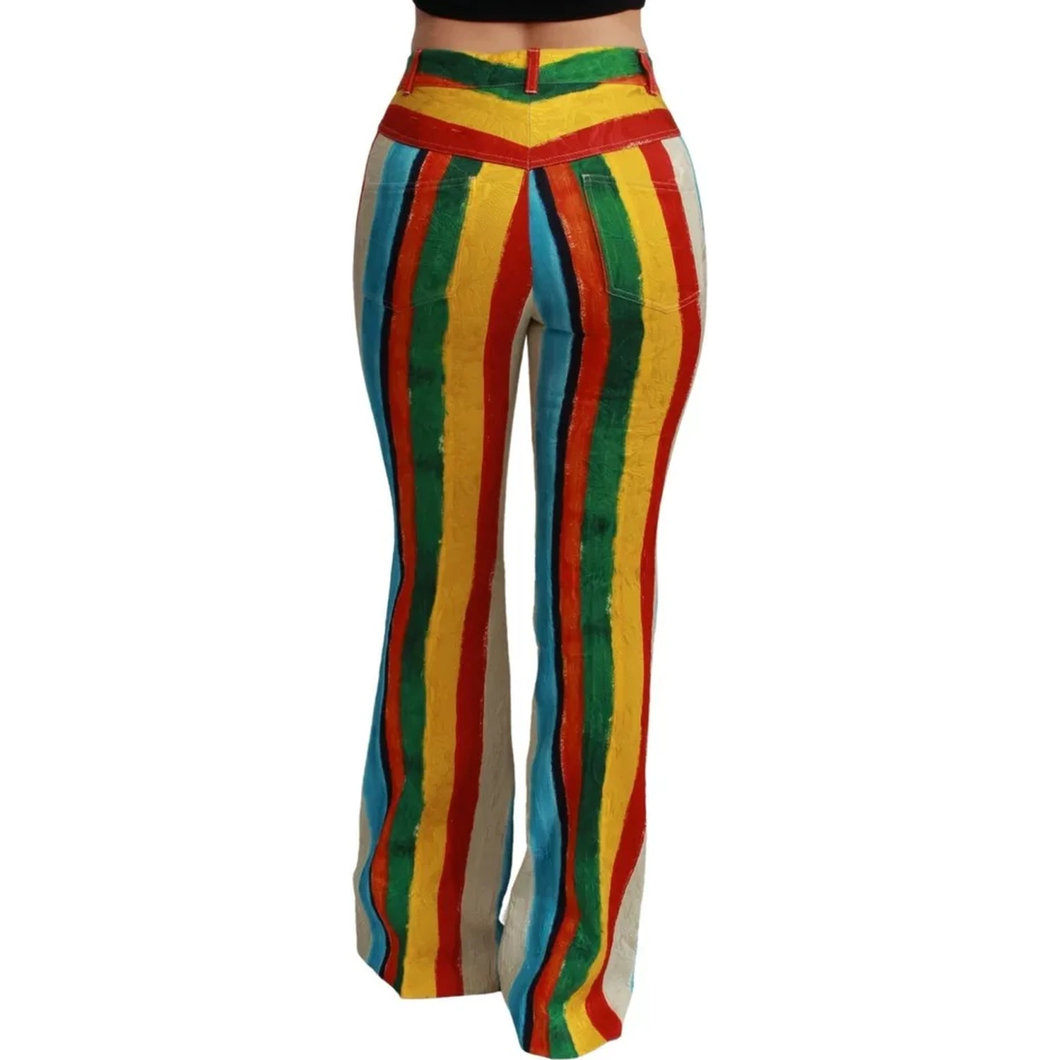 Multicolor Flared Riga Pittorica Pants
