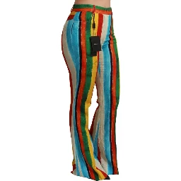 Multicolor Flared Riga Pittorica Pants