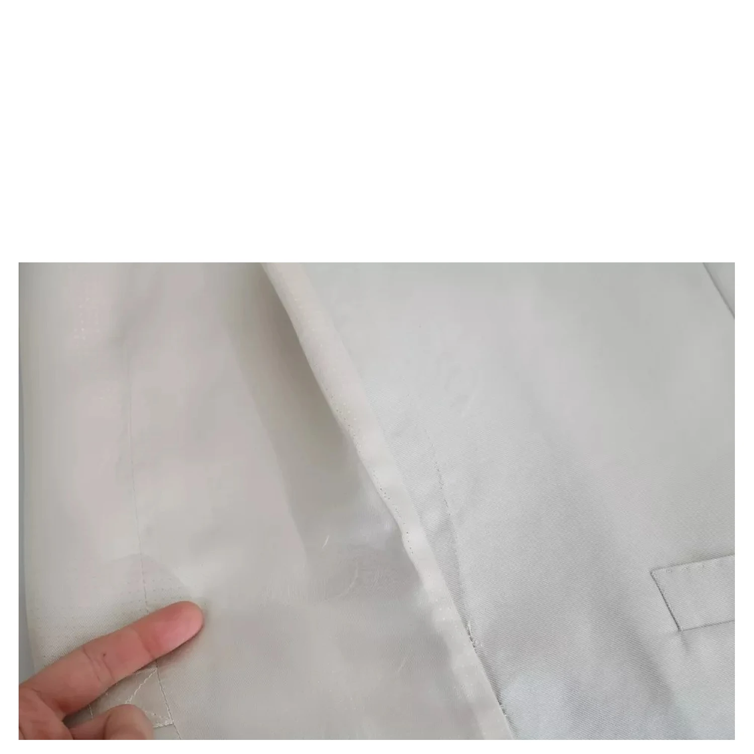 Off-White Cotton Silk Formal Coat Vest