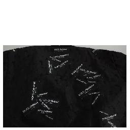Black Logo Patch Brocade Bomber Full Zip Jacket