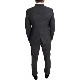 Gray Wool Men Formal 2 Piece MARTINI Suit