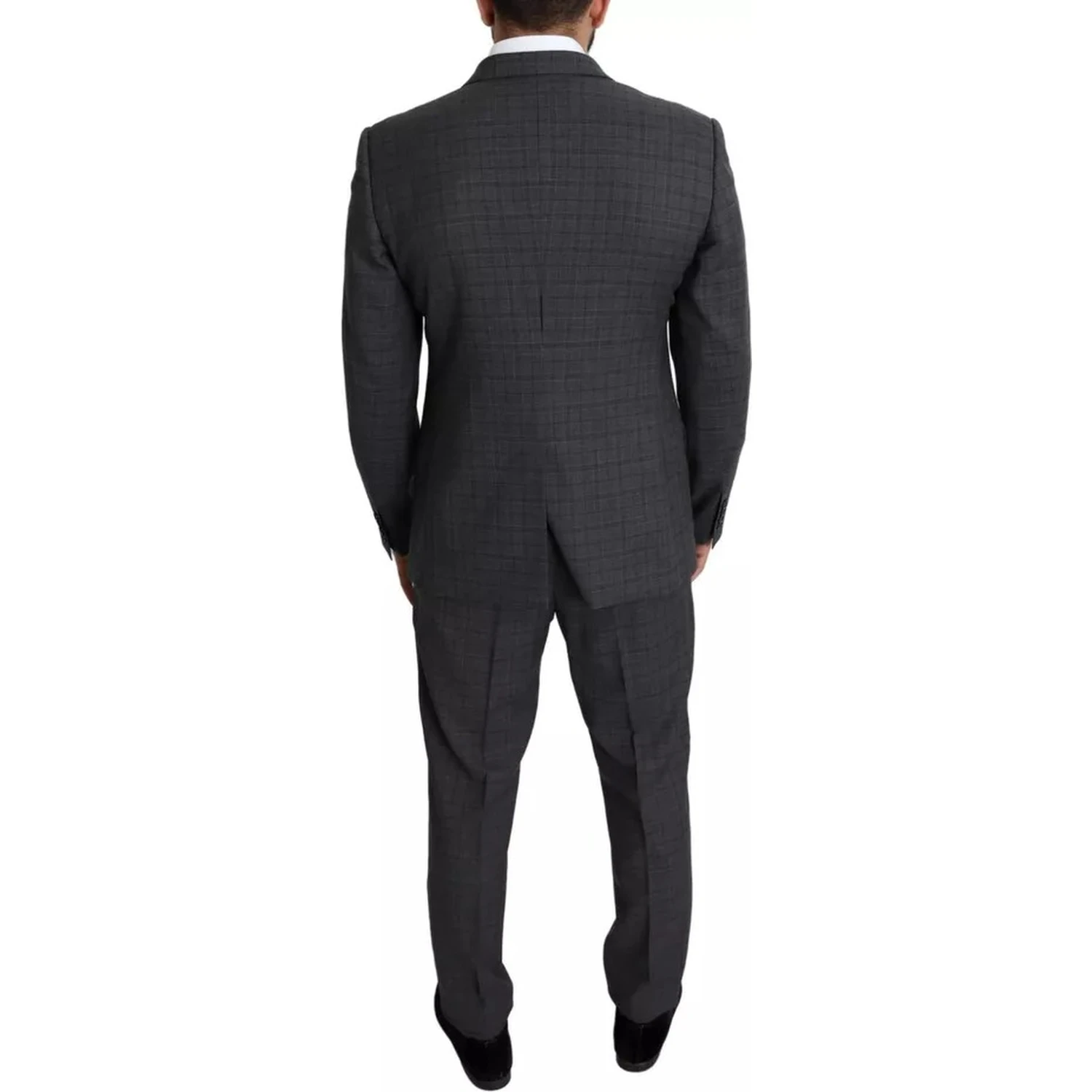 Gray Wool Men Formal 2 Piece MARTINI Suit