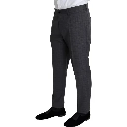 Gray Wool Men Formal 2 Piece MARTINI Suit