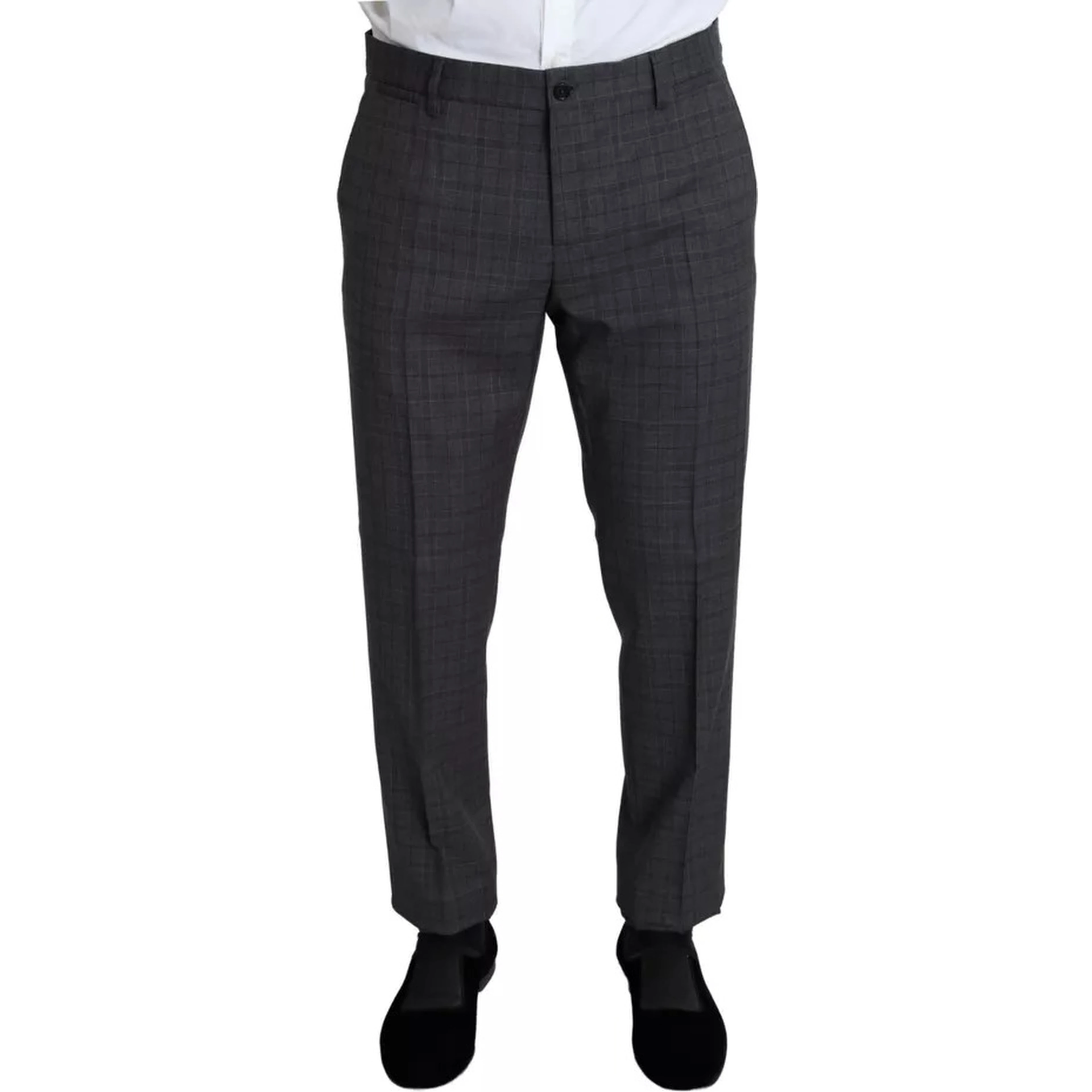 Gray Wool Men Formal 2 Piece MARTINI Suit