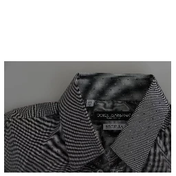 Gray SICILIA Dotted Semi Fitted Formal Shirt