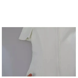 White Viscose Stretch Short Sleeves Blouse Top