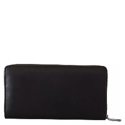 Brown Exotic Leather Zip Around Continental Clutch Wallet