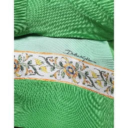 Green Silk Granita Al Limone Long Sleeves Sweater