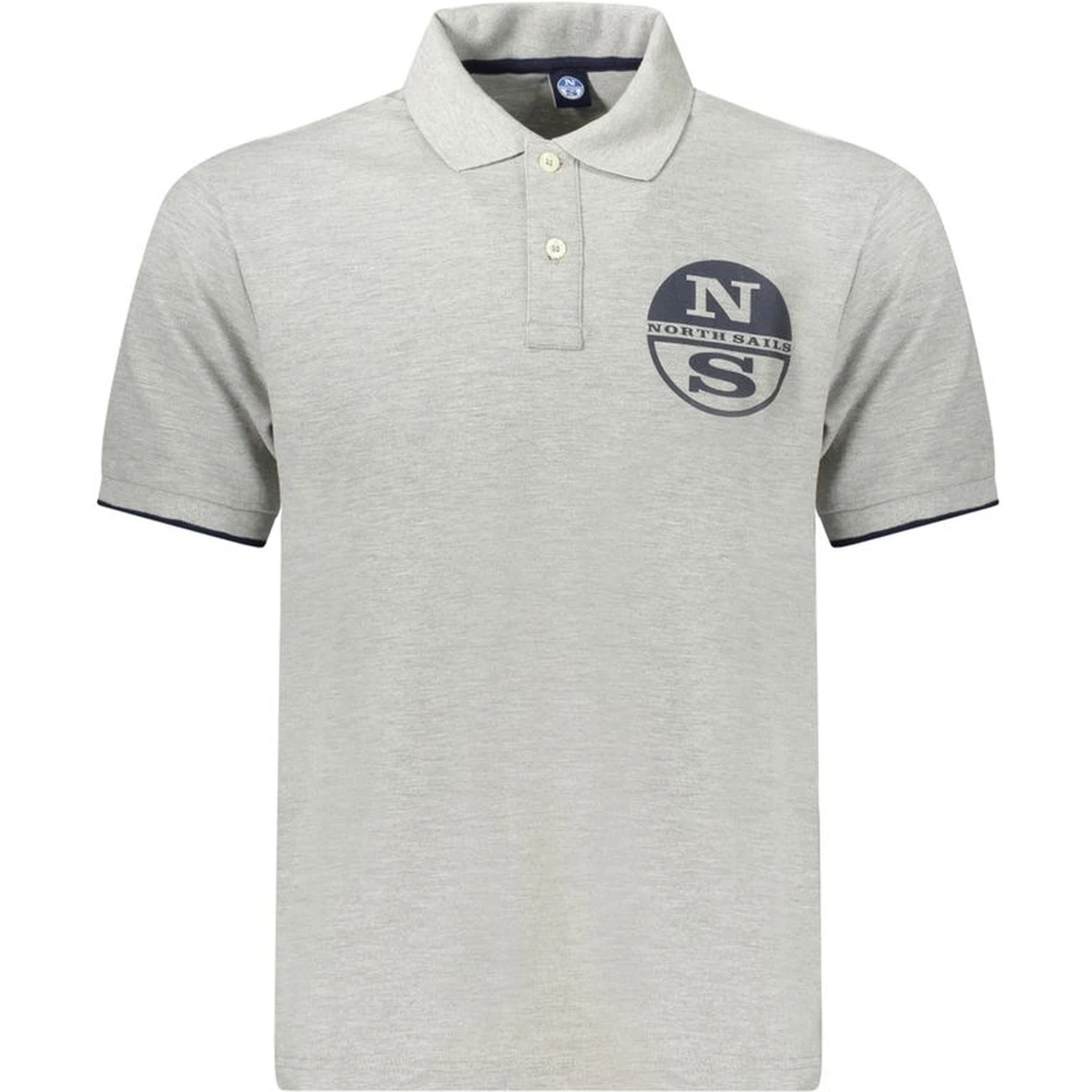 Gray Cotton Polo Shirt