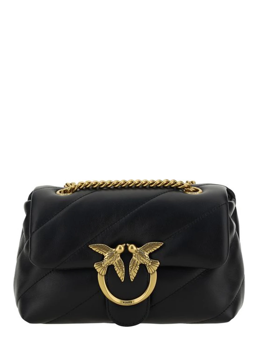 Black Calf Leather Bos Taurus Shoulder Bag