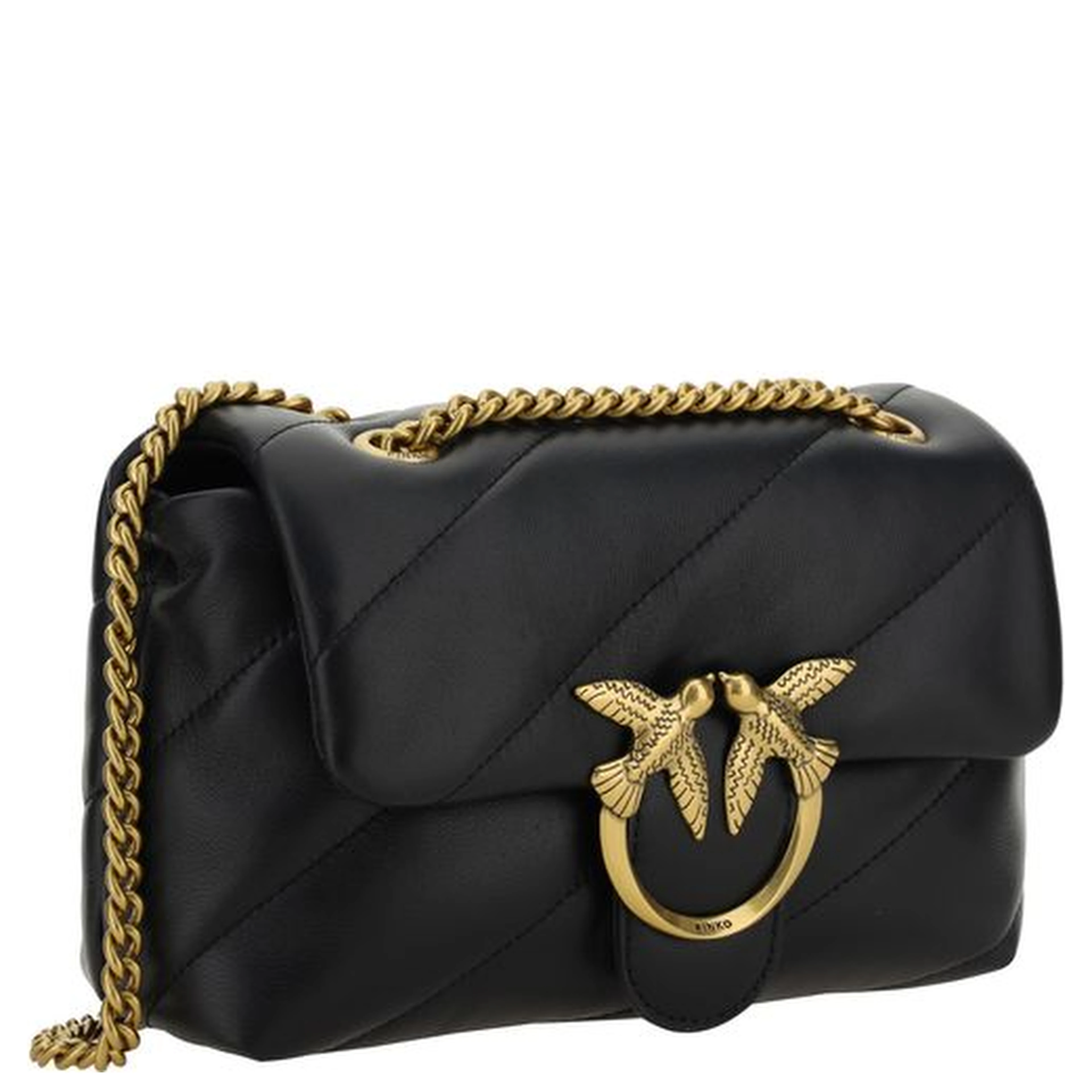 Black Calf Leather Bos Taurus Shoulder Bag